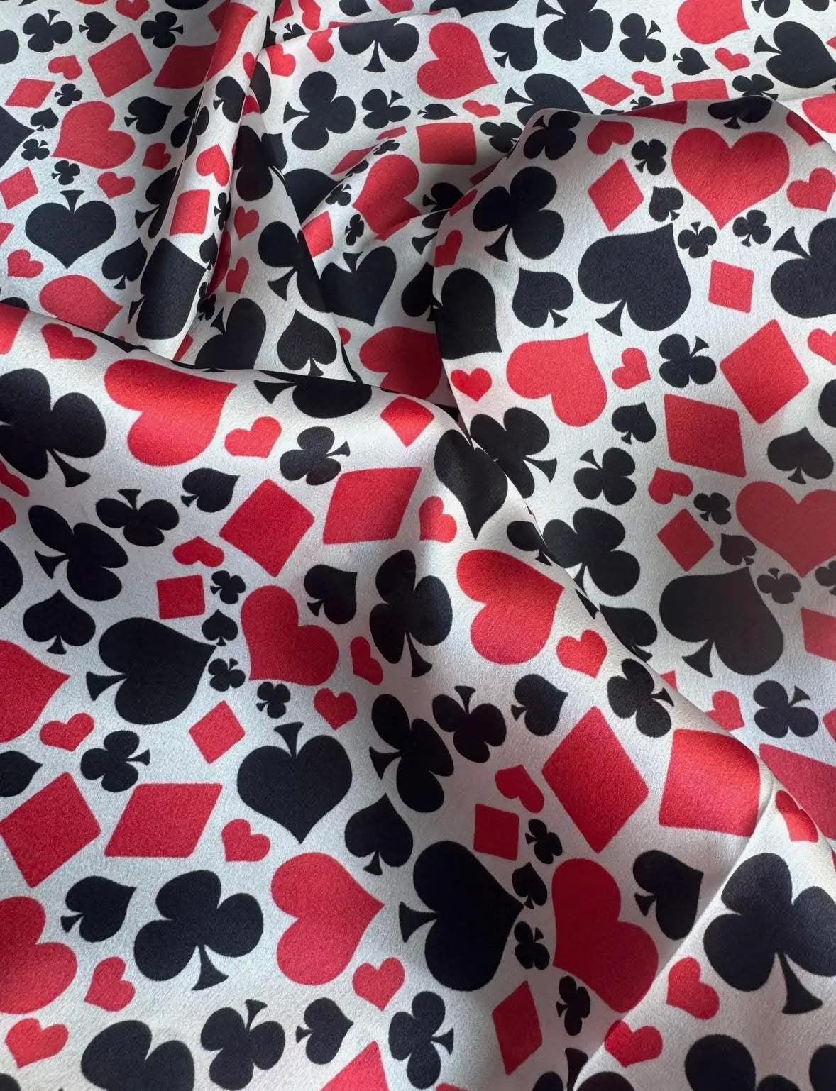 Silk Wild Rag Card Suits
