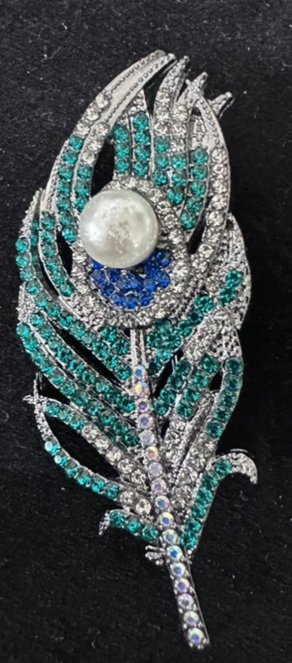 Peacock Feather Brooch/Pin