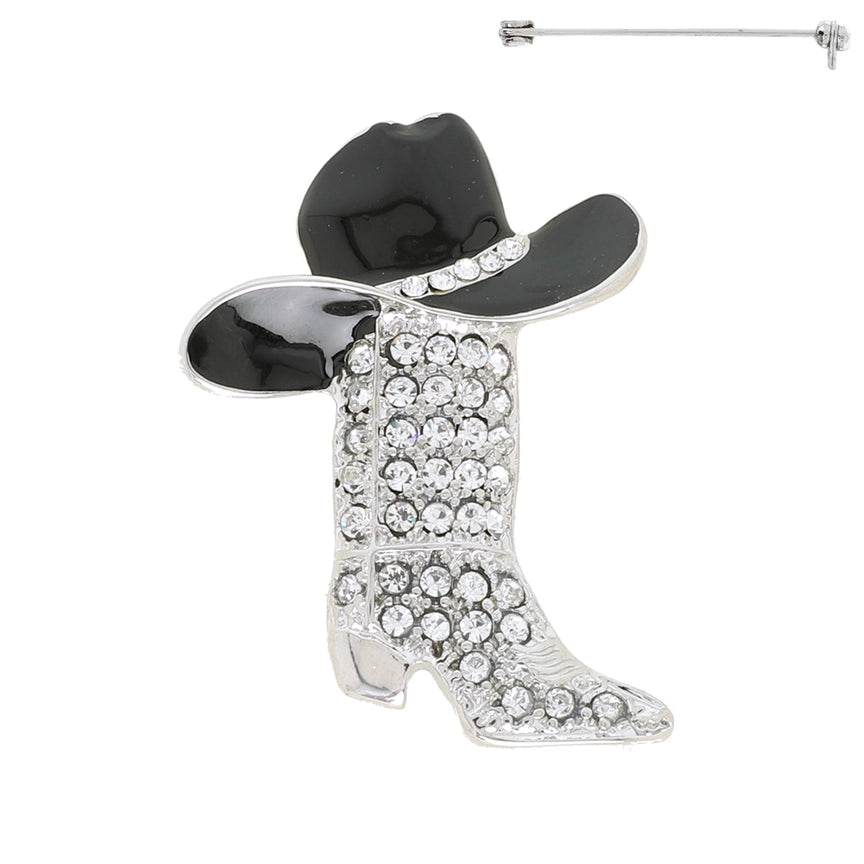 Black Hat Bling Boot Pin