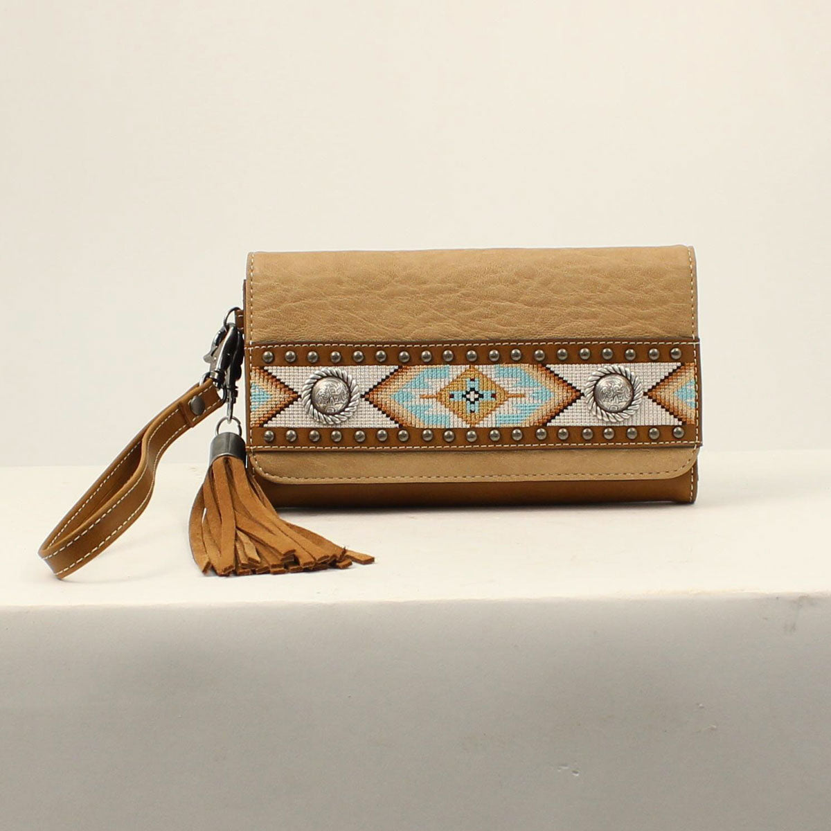 Carmen Clutch Wallet with Aztec Trim
