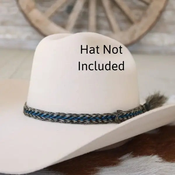 Blue Horsehair Hatband with Tassel