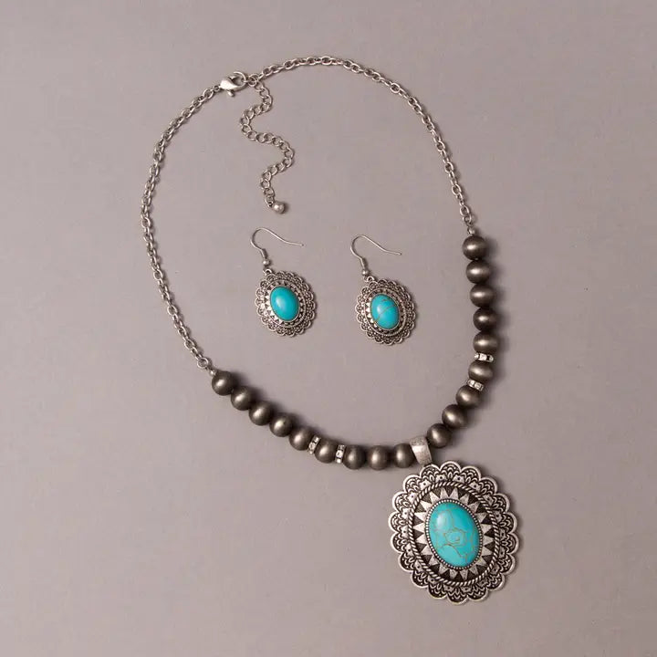 Turquoise Necklace & Earring Set