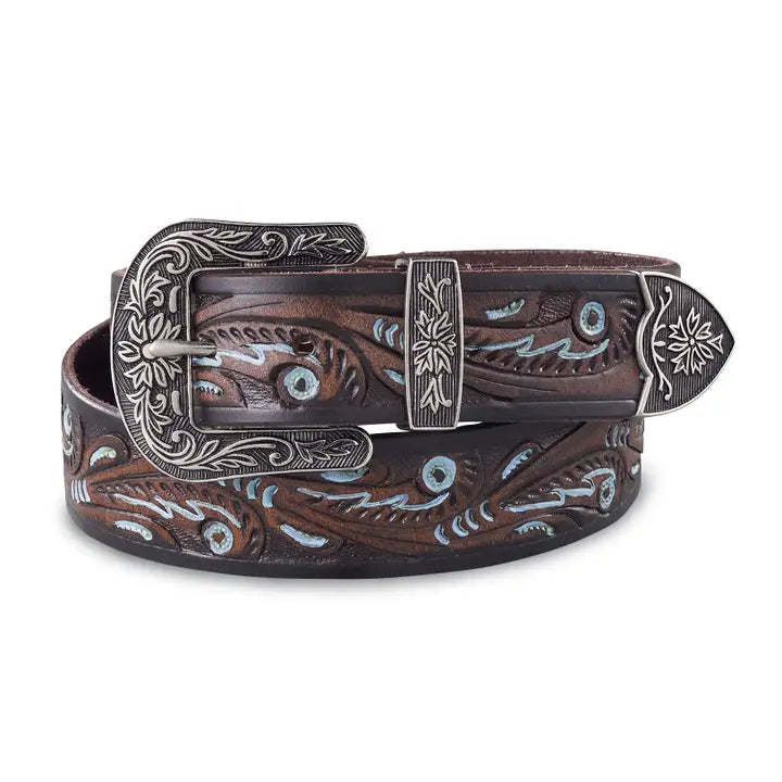Tooled Leather Belt