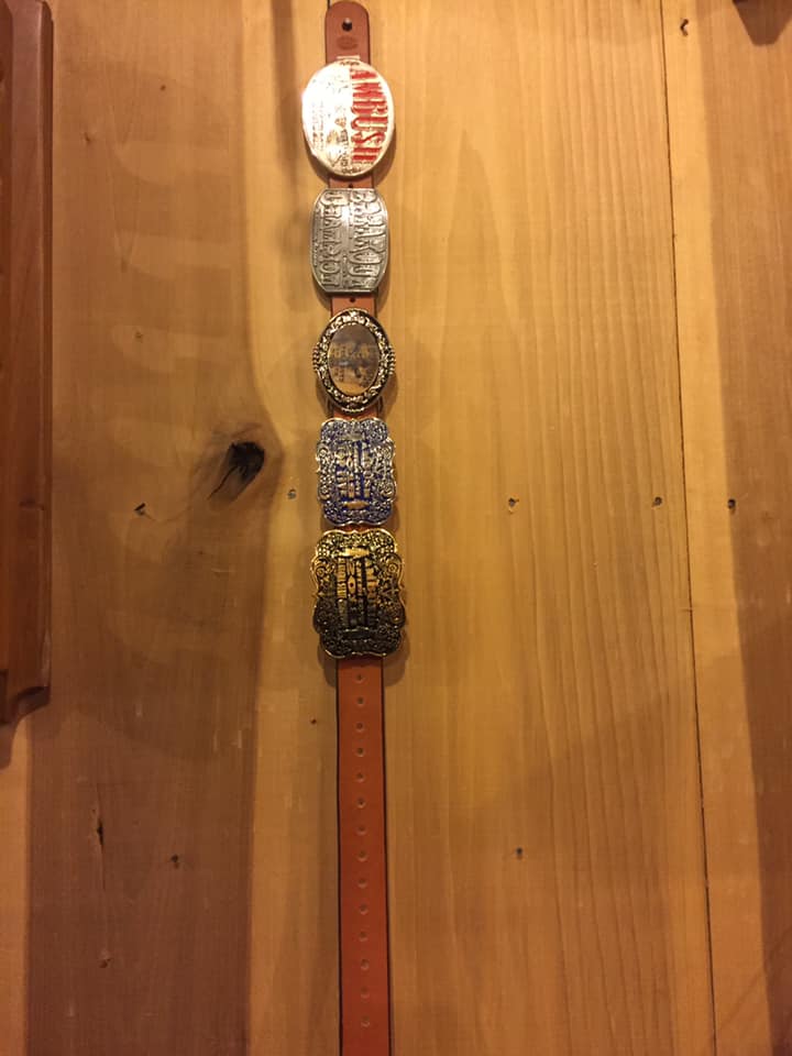 Leather Buckle Display Belt