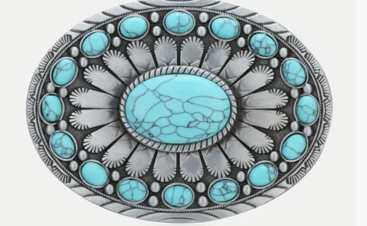 Ladies Turquoise Belt Buckle