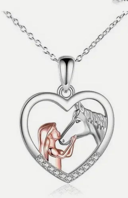 Necklace With Girl & Horse