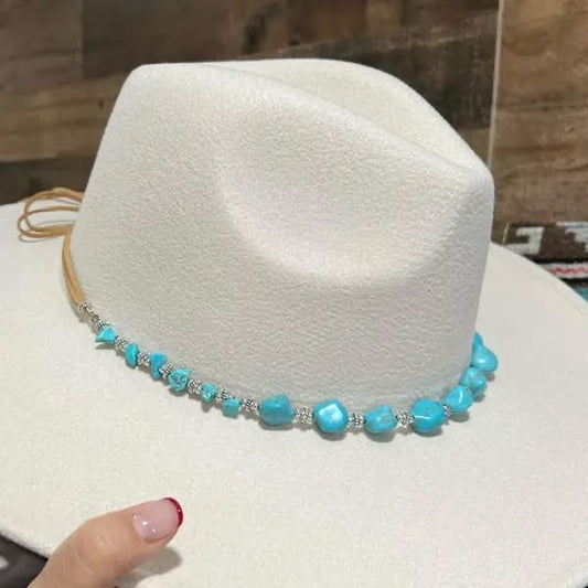Turquoise Beads Hatband