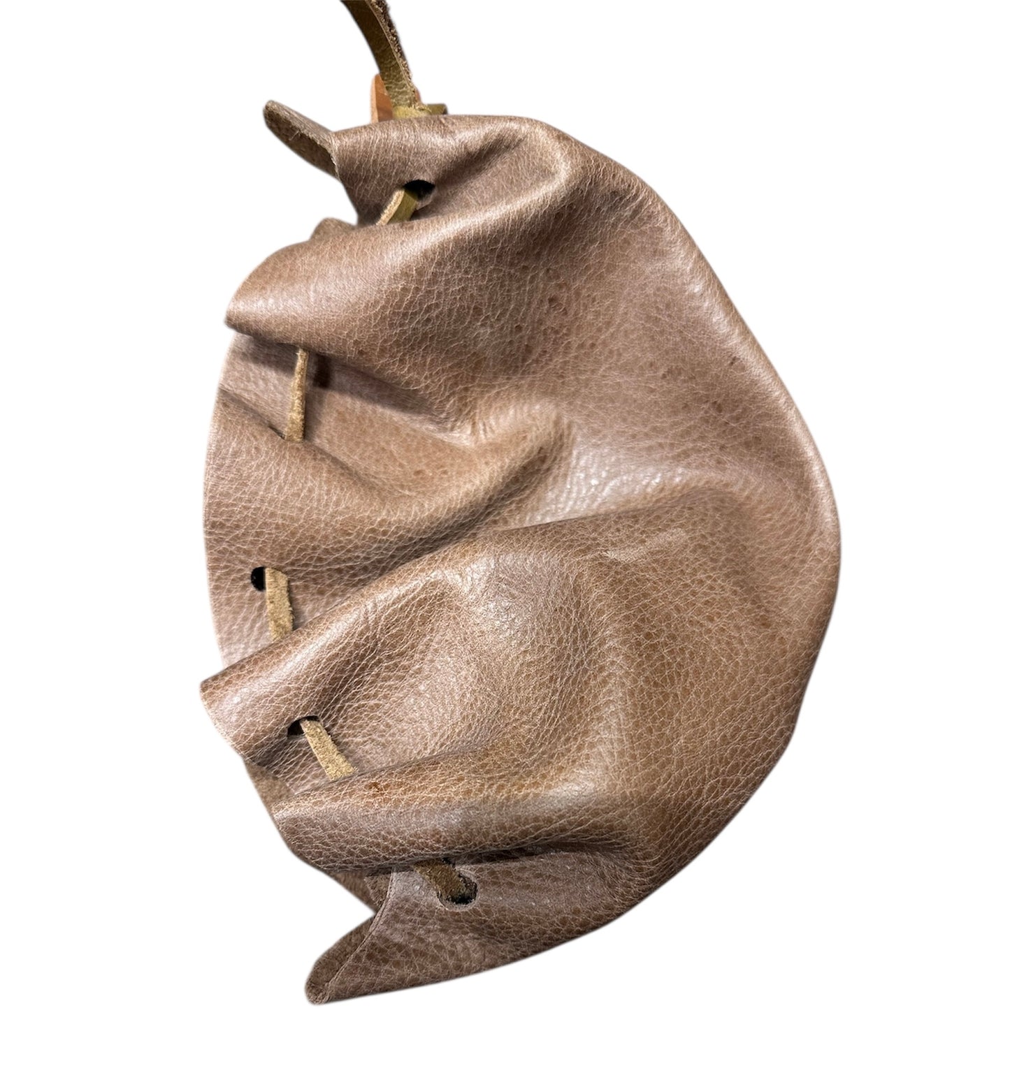 Brown Leather Brass Bag