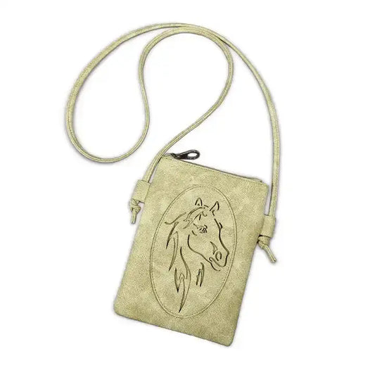 Crossbody Bag with Laser Horse Head