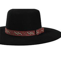Red Cream and Black Cloth Hatband (Hat not included)
