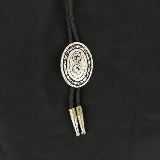 Bolo  Silver with Black Barbed Wire