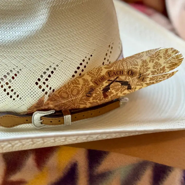 Painted "Each of You" Hat Feather