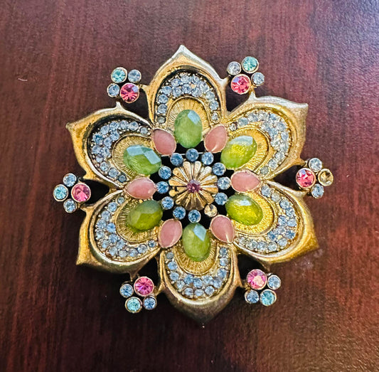 Vintage Ladies Colorful Brooch