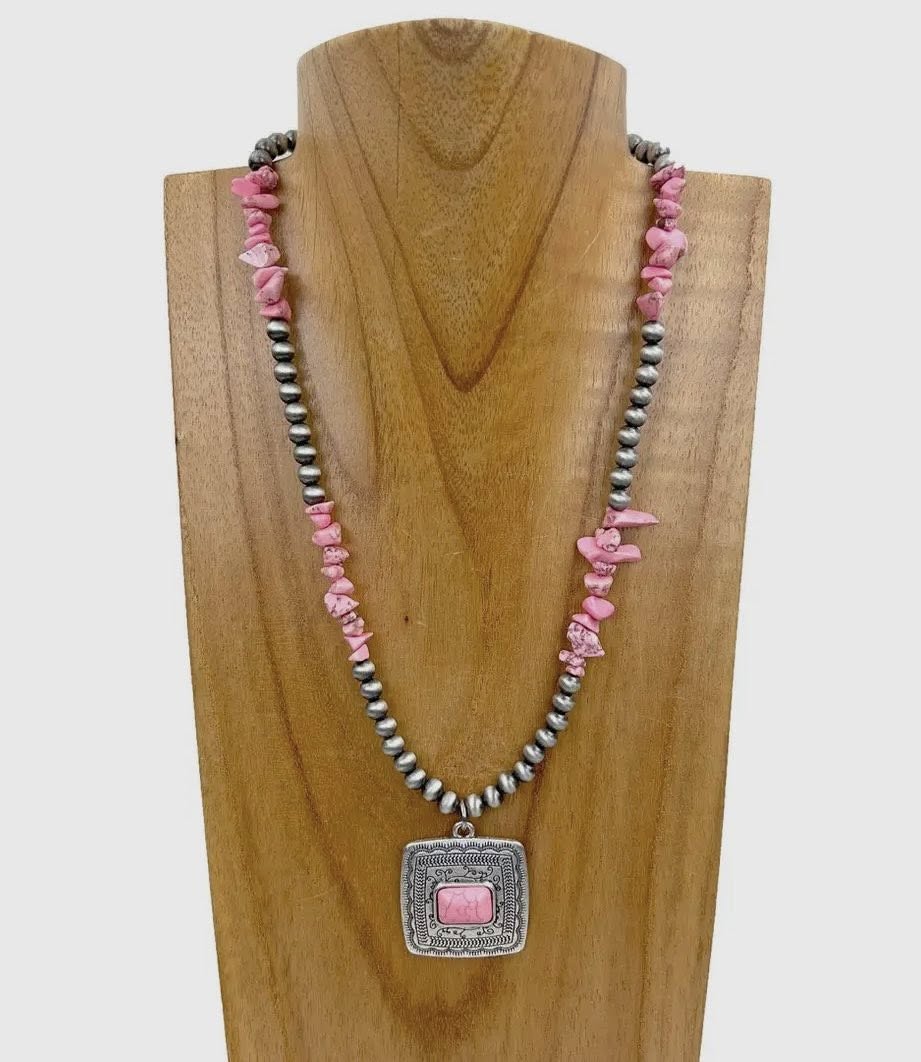 Pink Beaded Necklace