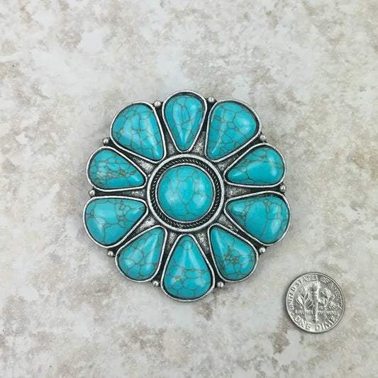 Turquoise Brooch or Hat Pin