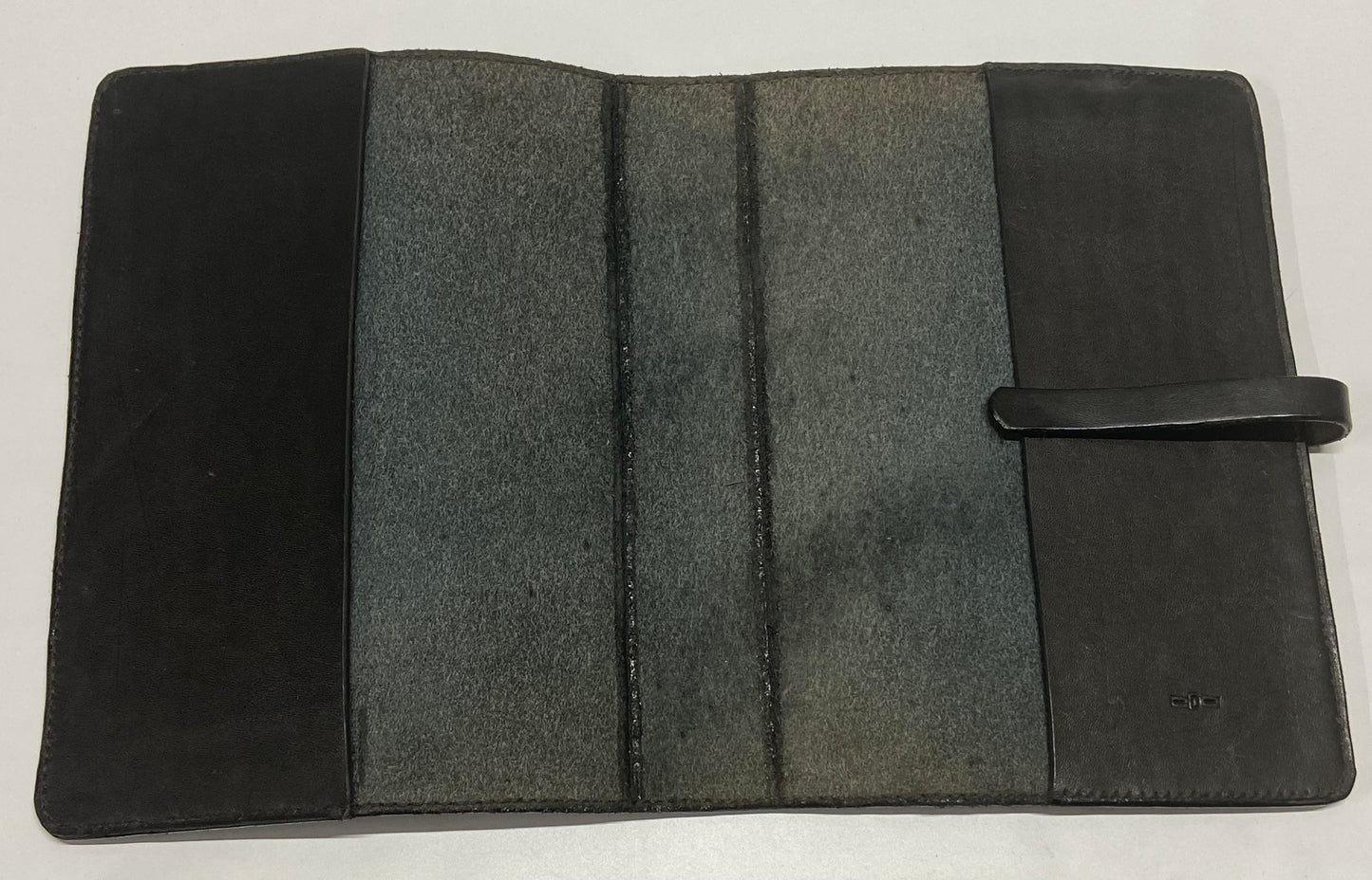 Hand Sewn Black Bible Cover with Concho