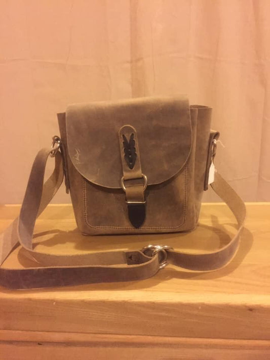 Handmade Distressed Leather Crossbody Bag
