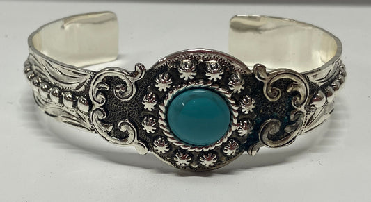 Cuff Bracelet with Turquoise