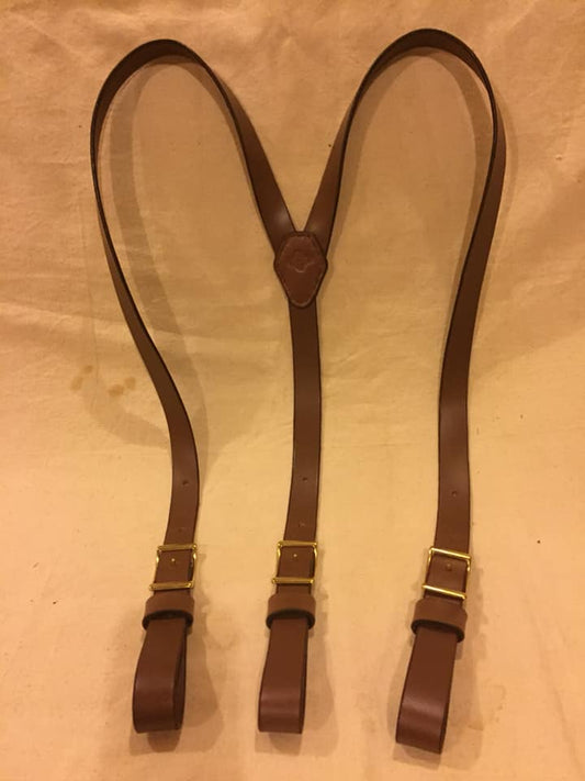 Handmade Leather Gun belt Suspenders