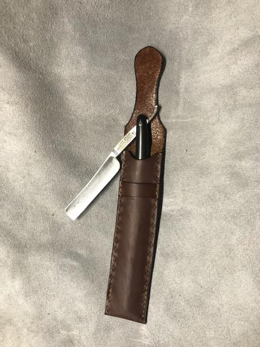 Leather Straight Razer Case (razor not included)